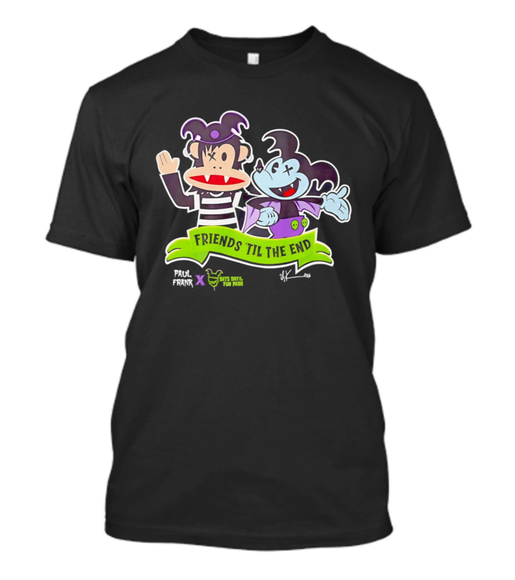 Paul Frank Bats Day Characters Friends Till The End Collaboration T-Shirt