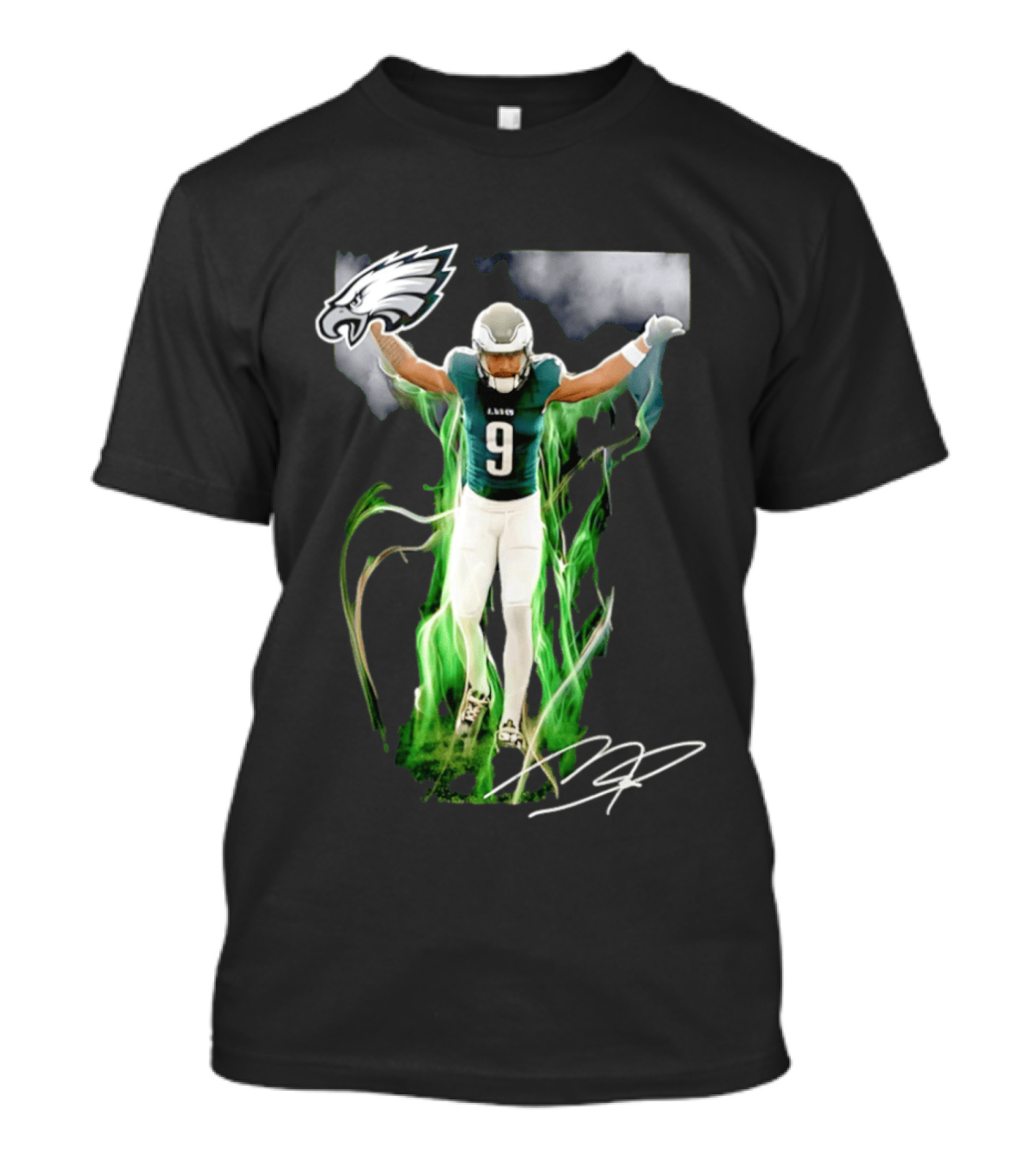 Philadelphia Eagles Makai Lemon Number 9 Rookie Legacy NFL Football Player Celebration T-Shirt
