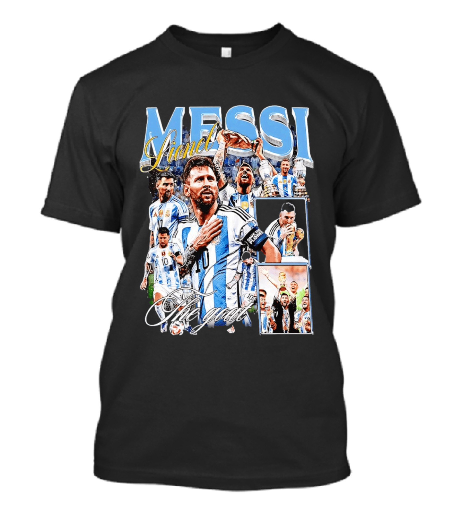 Lionel Messi The Goat Argentina National Football Team Celebration T-Shirt