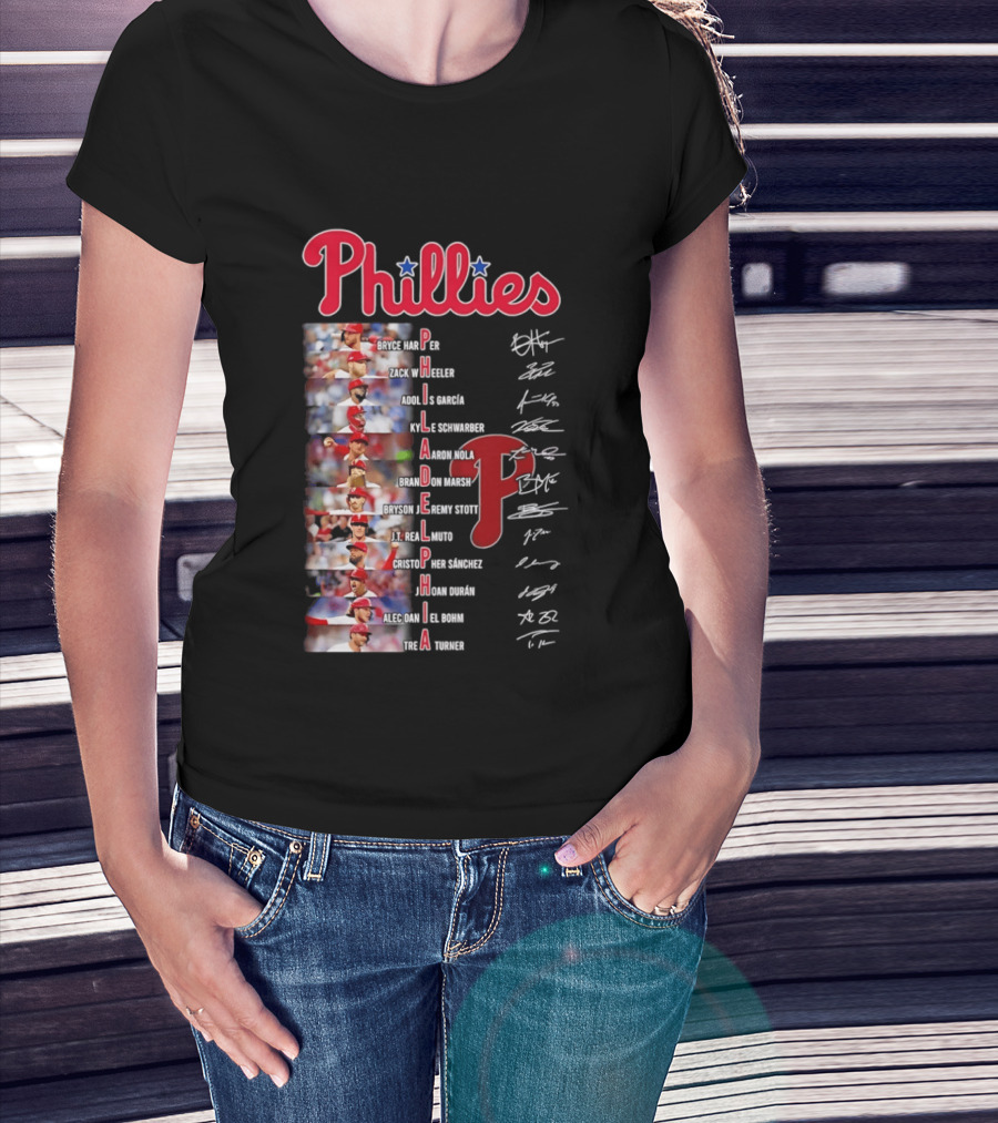 Phillies Baseball Stars Philadelphia Players Lineup T-Shirt