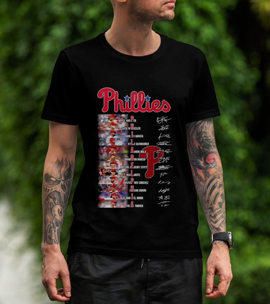 Phillies Baseball Stars Philadelphia Players Lineup T-Shirt
