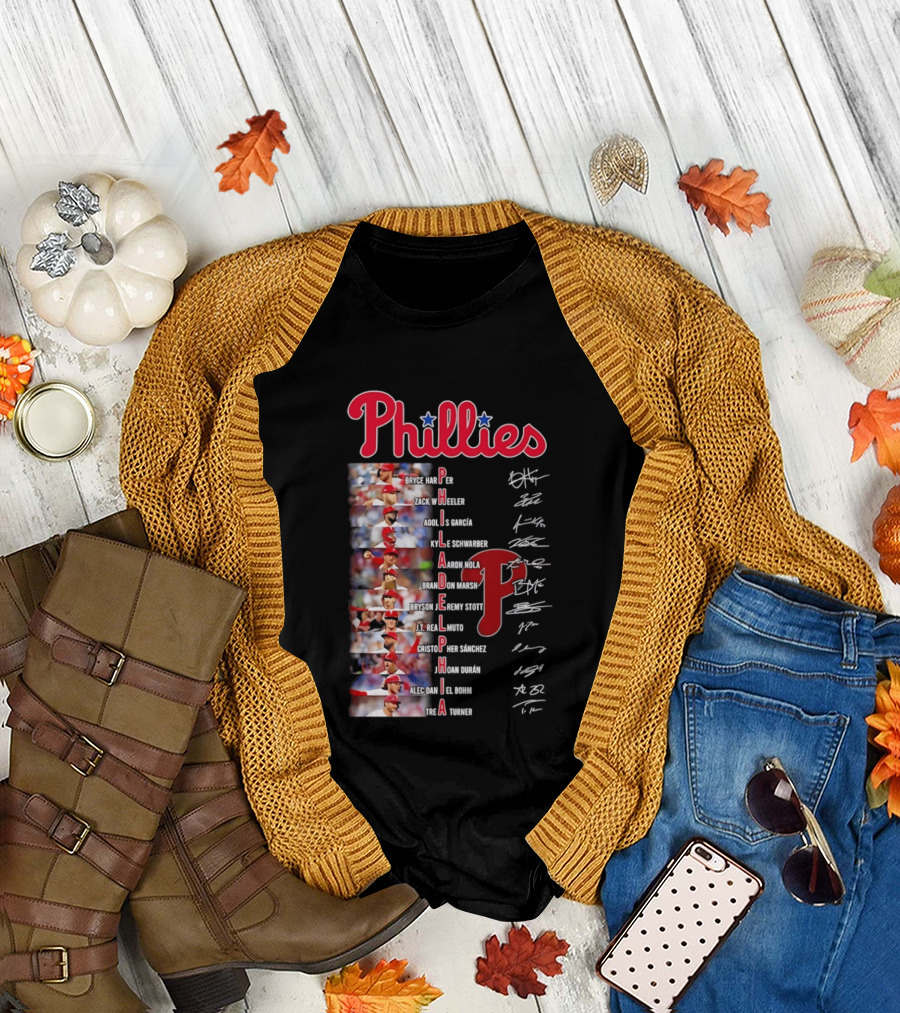 Phillies Baseball Stars Philadelphia Players Lineup T-Shirt