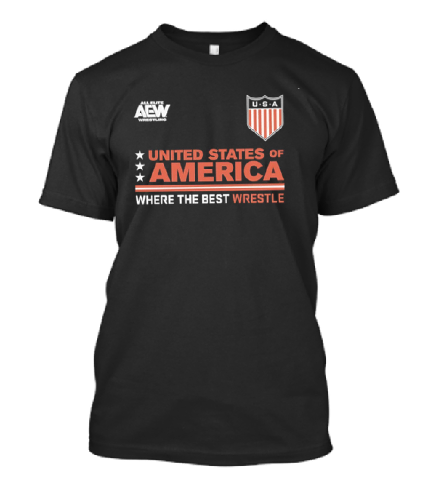 AEW United States Of America Where The Best Wrestle FCBA T-Shirt