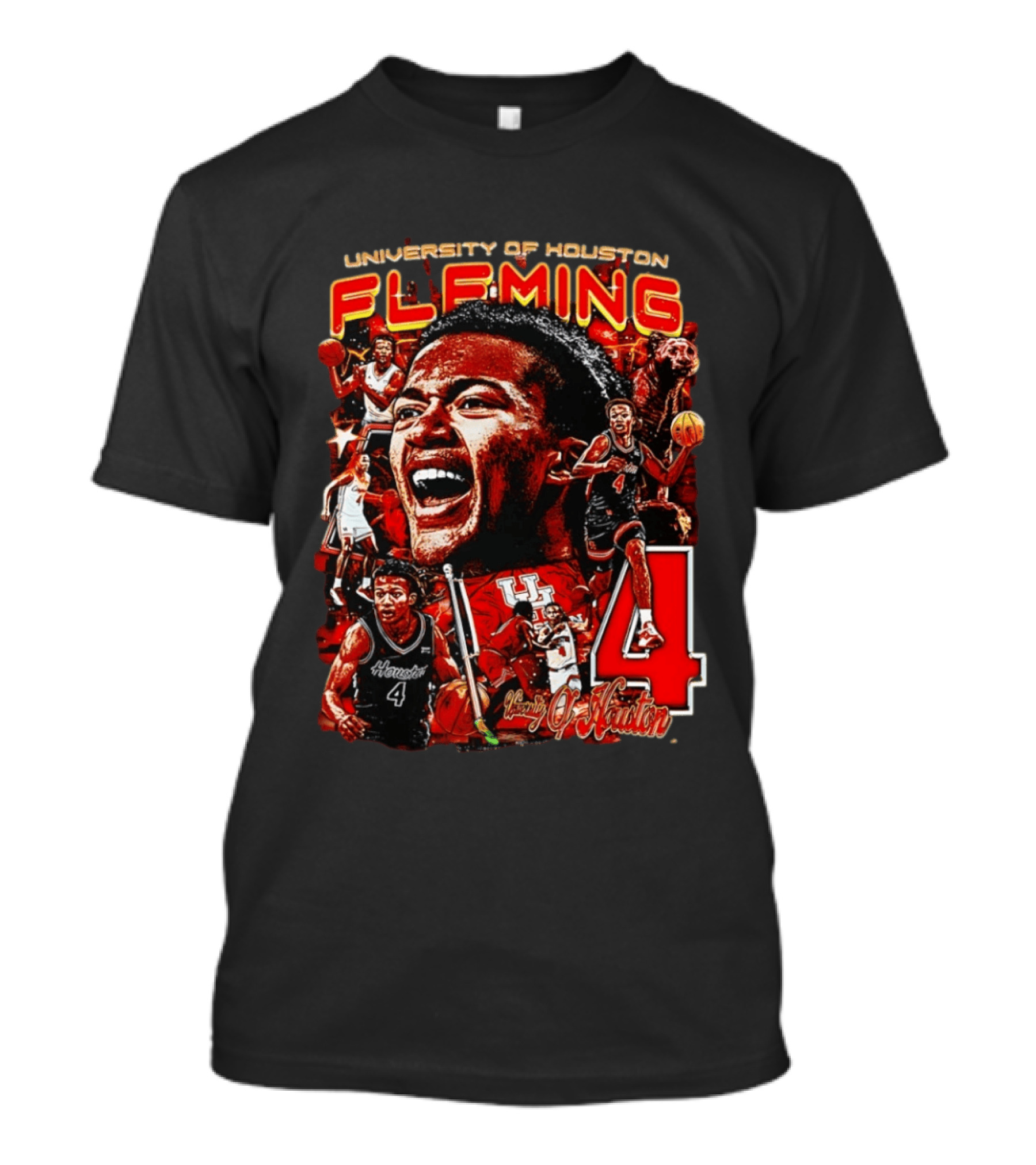 University Of Houston Fleming Number 4 Basketball Player T-Shirt