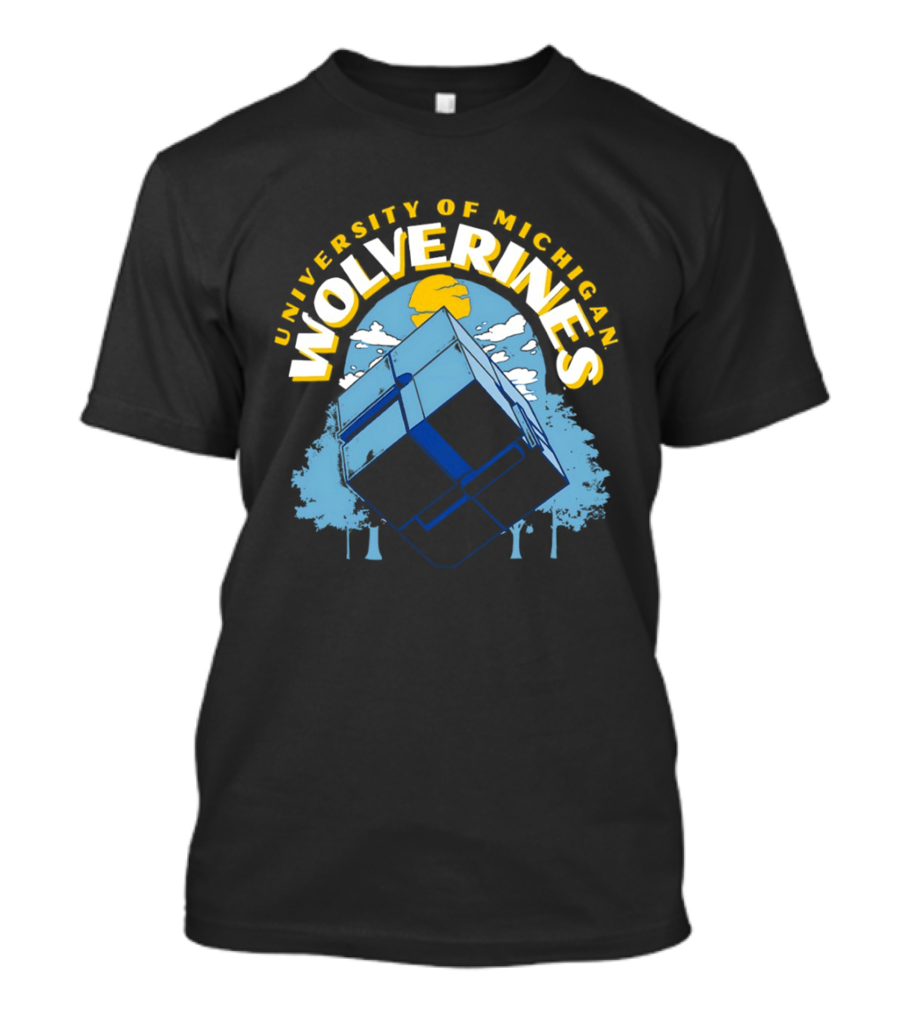 University Of Michigan Wolverines Rubik's Cube Puzzle Logic Theory T-Shirt
