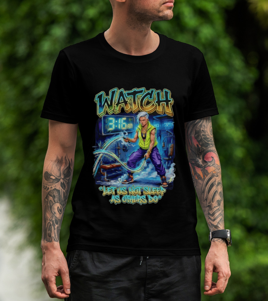 Let Us Not Sleep As Others Do 3:16 AM Boxing Gym Graffiti T-Shirt