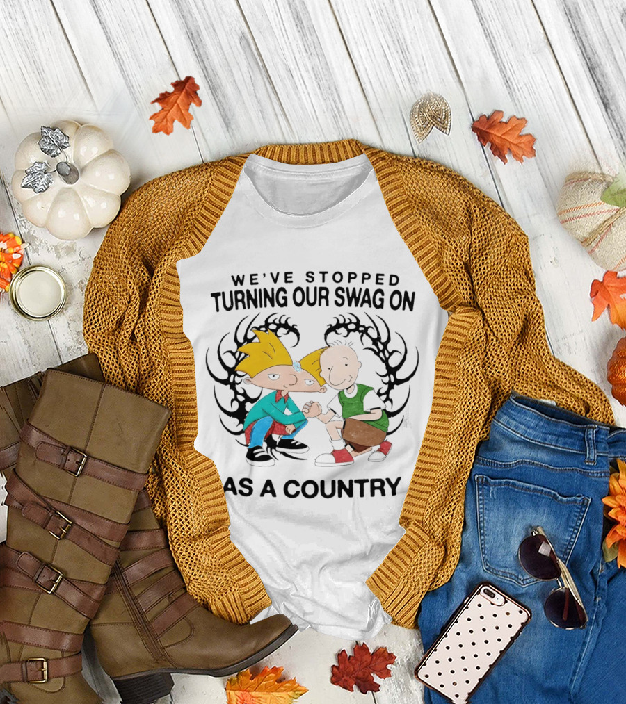 We Have Stopped Turning Our Swag on as a Country Cartoon Characters Mashup T-Shirt
