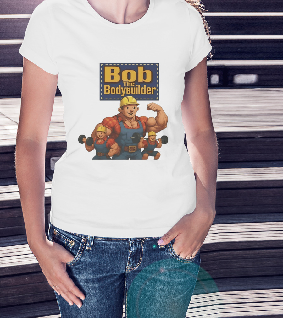 Bob The Bodybuilder Strongman Lifting Weights Movie T-Shirt