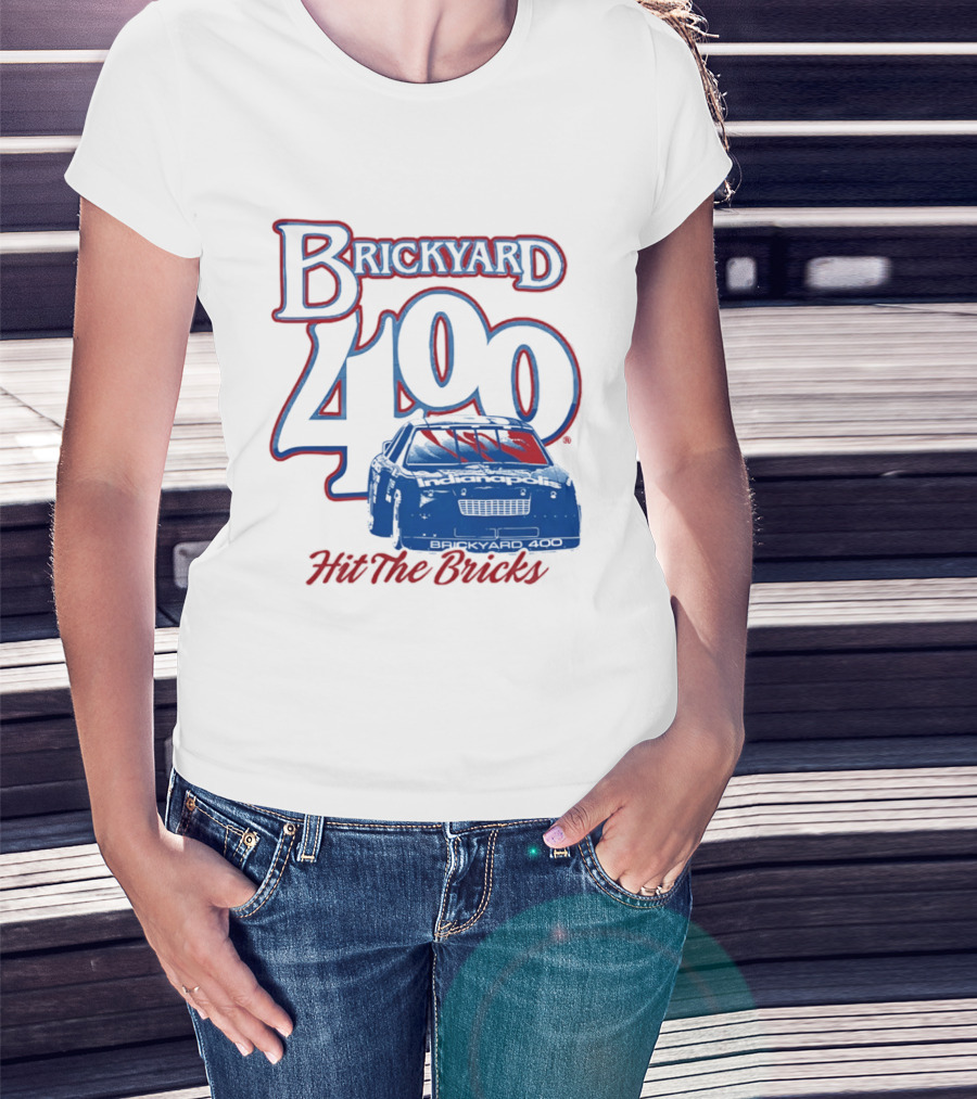 Brickyard 400 Hit The Bricks Indianapolis Motor Speedway Racing Car T-Shirt