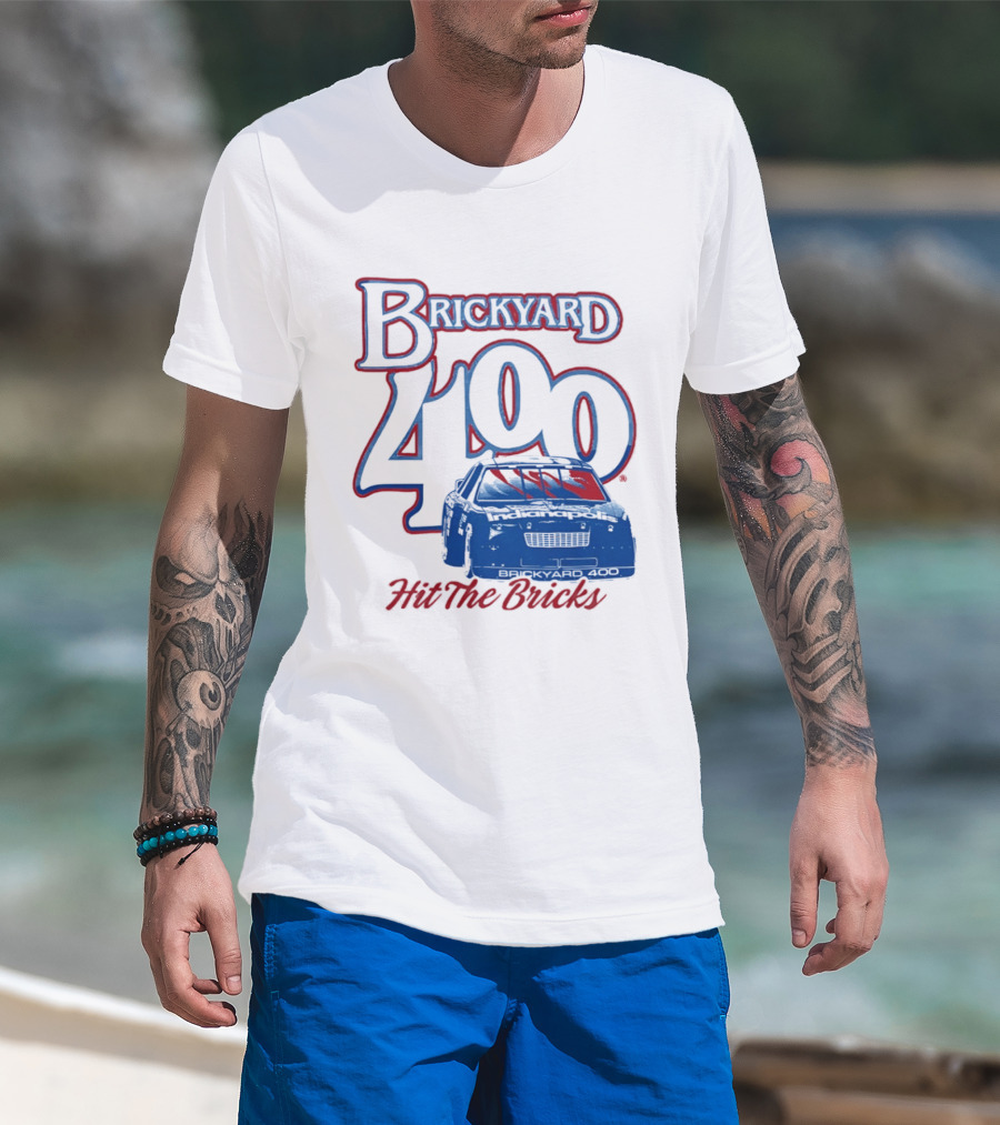 Brickyard 400 Hit The Bricks Indianapolis Motor Speedway Racing Car T-Shirt