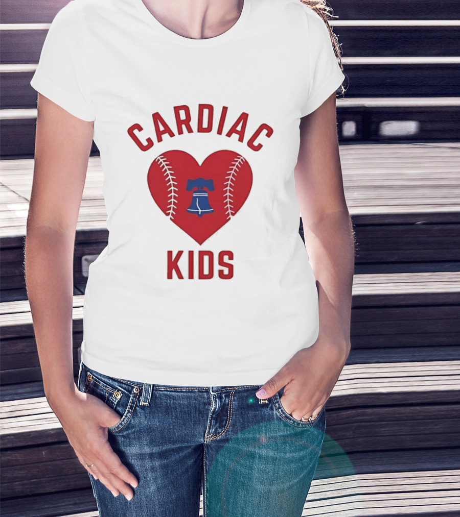 Cardiac Kids Philadelphia Phillies Heart Baseball T-Shirt