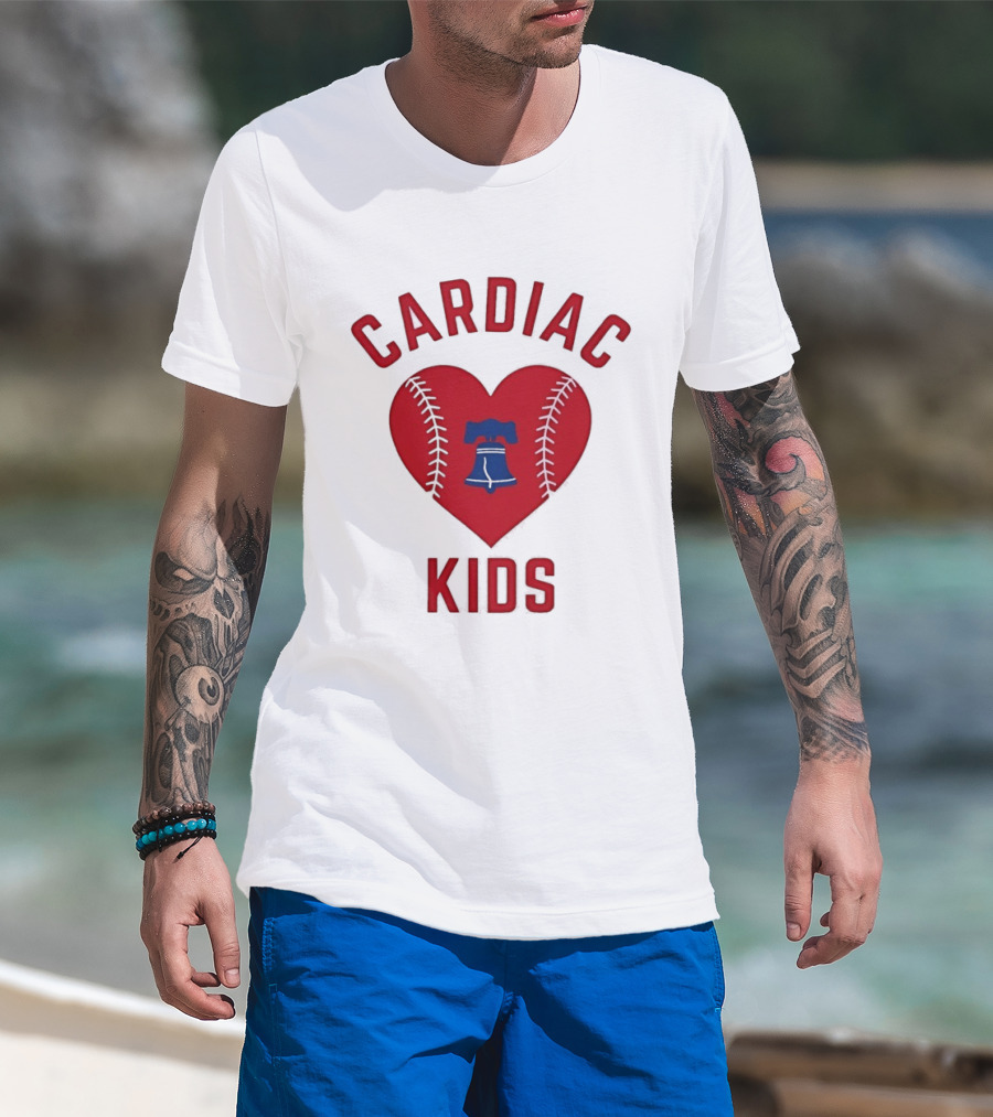 Cardiac Kids Philadelphia Phillies Heart Baseball T-Shirt