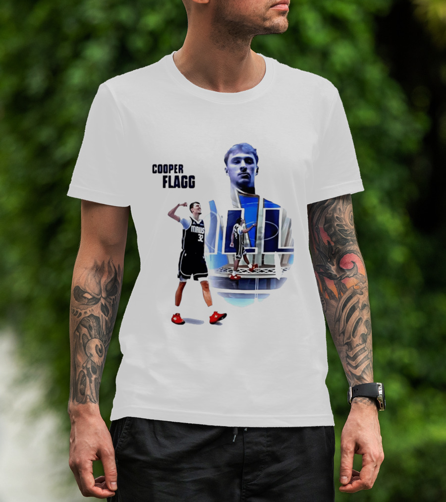 Cooper Flagg Dallas Mavericks MAUS 32 Basketball Player Art 2026 NBA Rookie Of The Year T-Shirt