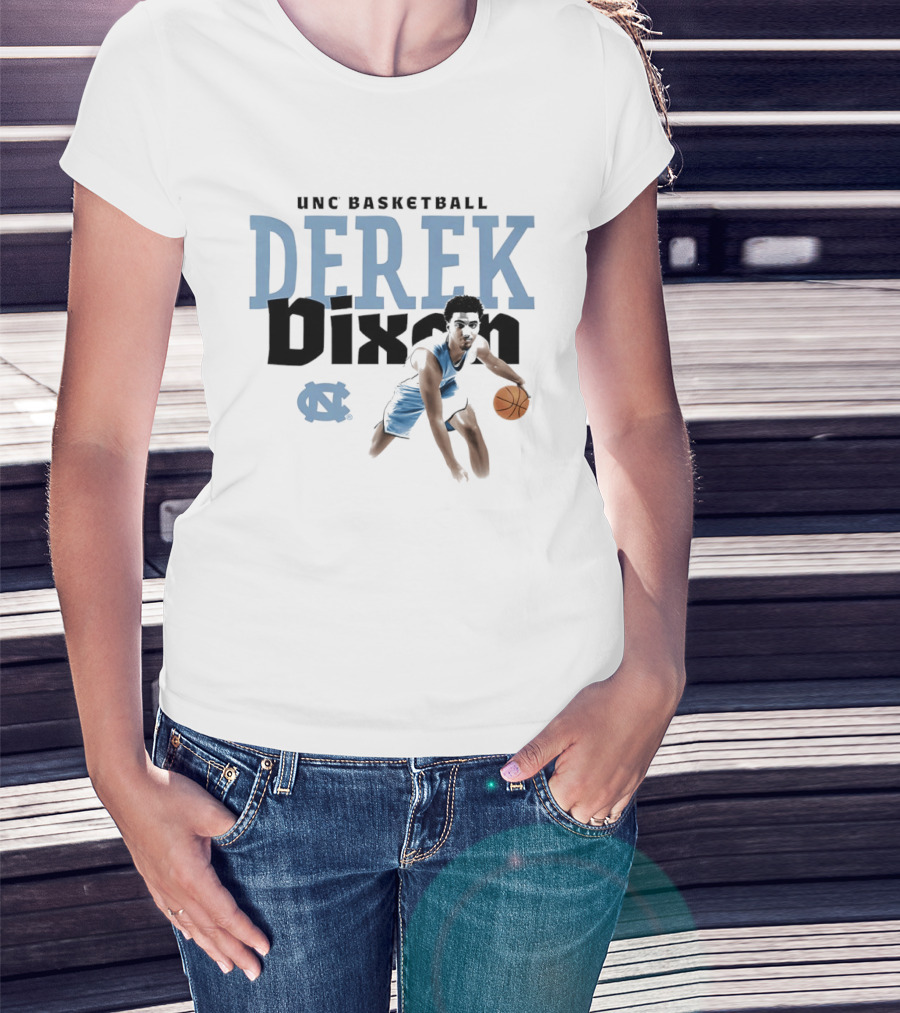 UNC Basketball Derek Dixon Player Pose Star T-Shirt