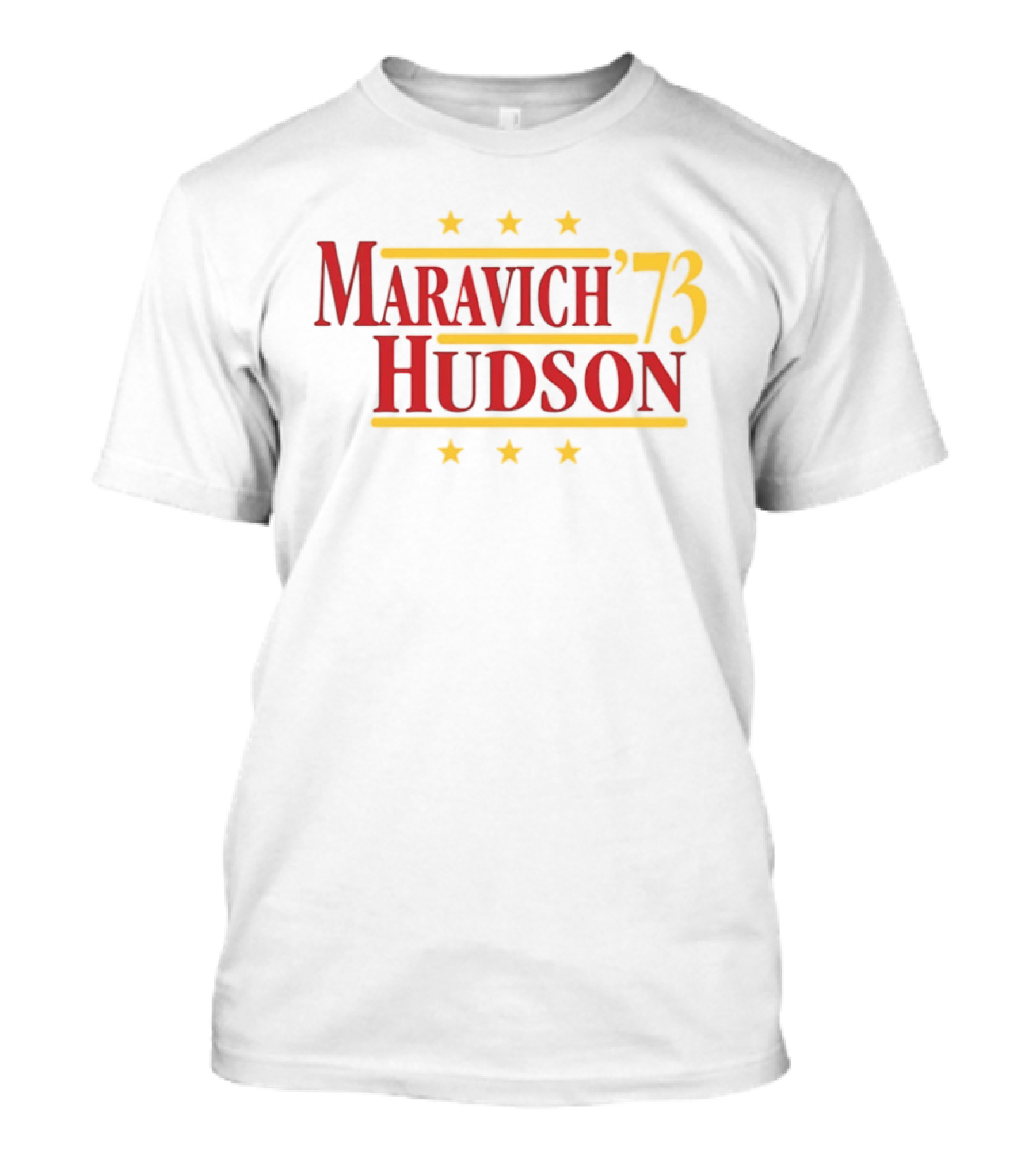 Atlanta Hawks Maravich Hudson 1973 NBA Stars T-Shirt