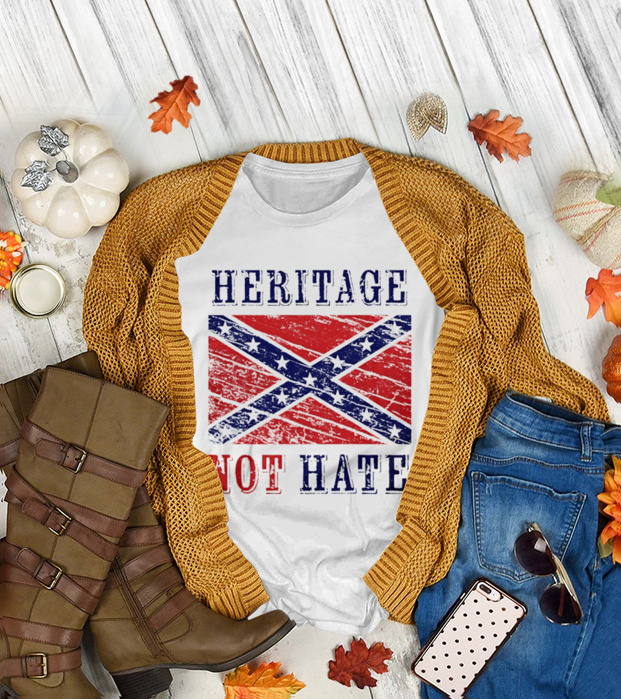 Heritage Not Hate Confederate Flag Southern T-Shirt