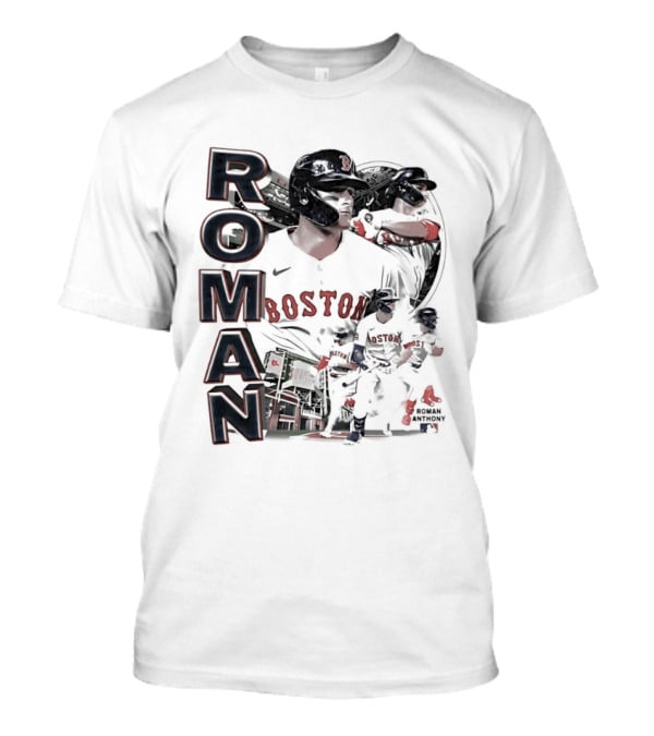 Roman Anthony Boston Red Sox 90s Bootleg Collage T-Shirt