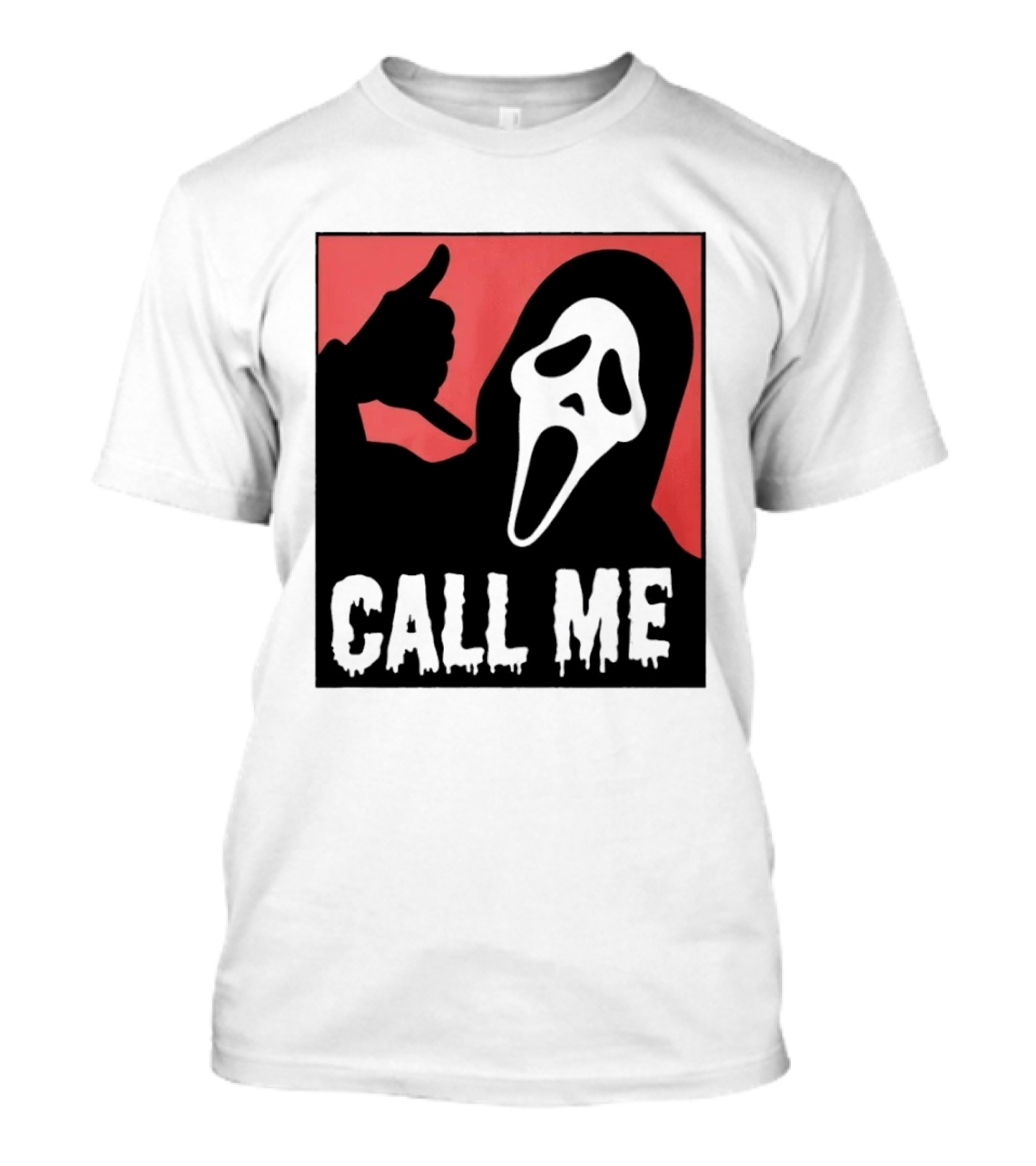 Ghostface Call Me Horror Halloween Scream T-Shirt