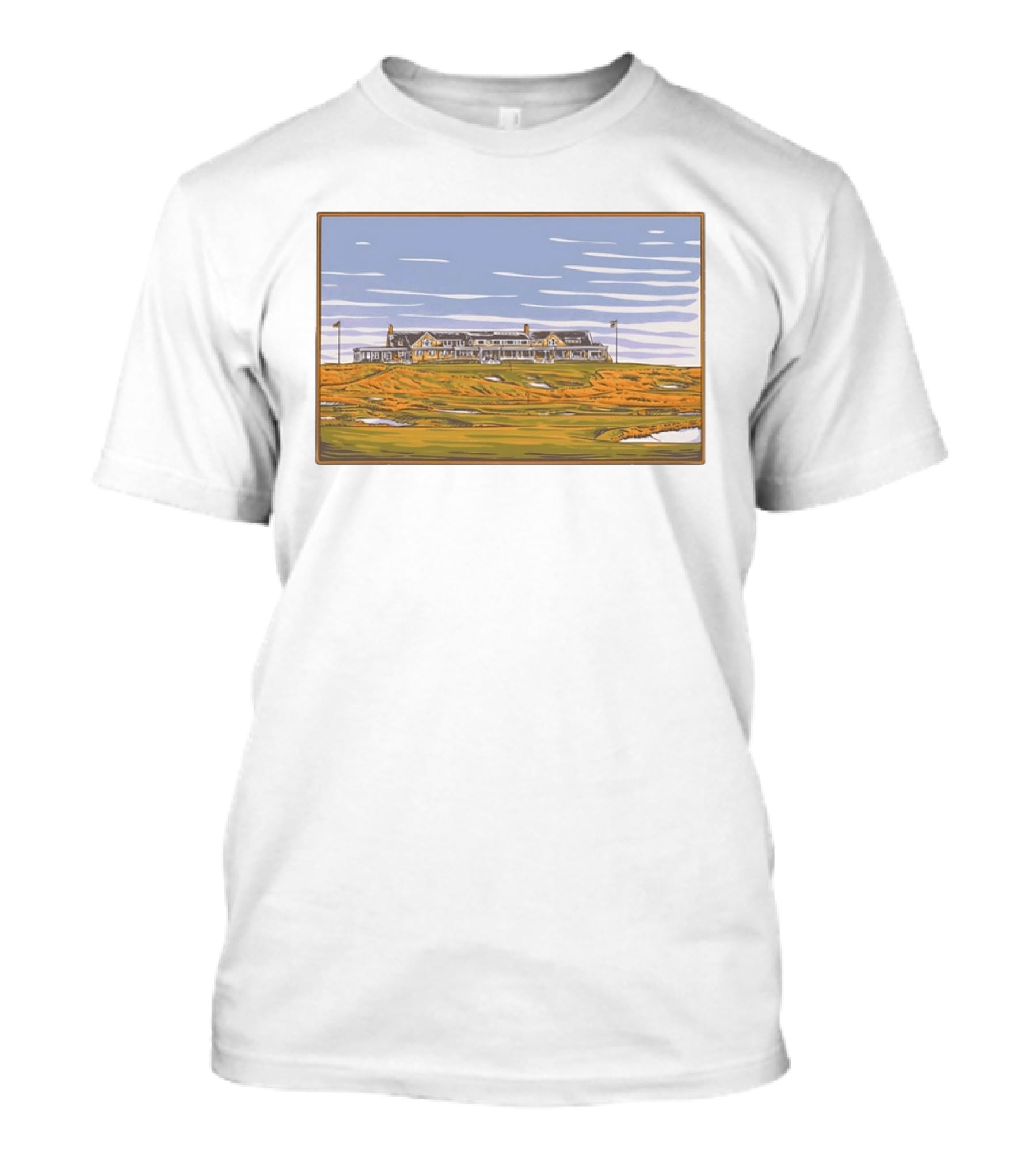 Southampton Golf Course Clubhouse Landscape Painting T-Shirt