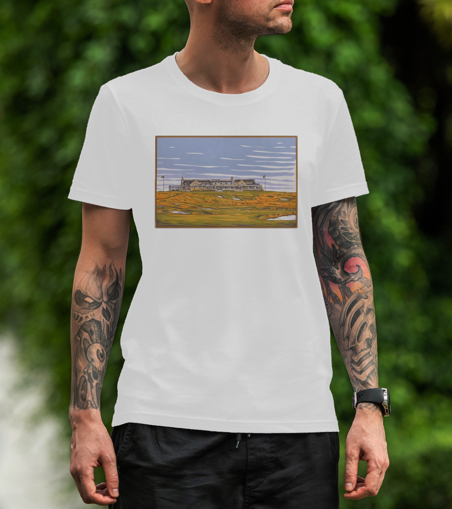 Southampton Golf Course Clubhouse Landscape Painting T-Shirt
