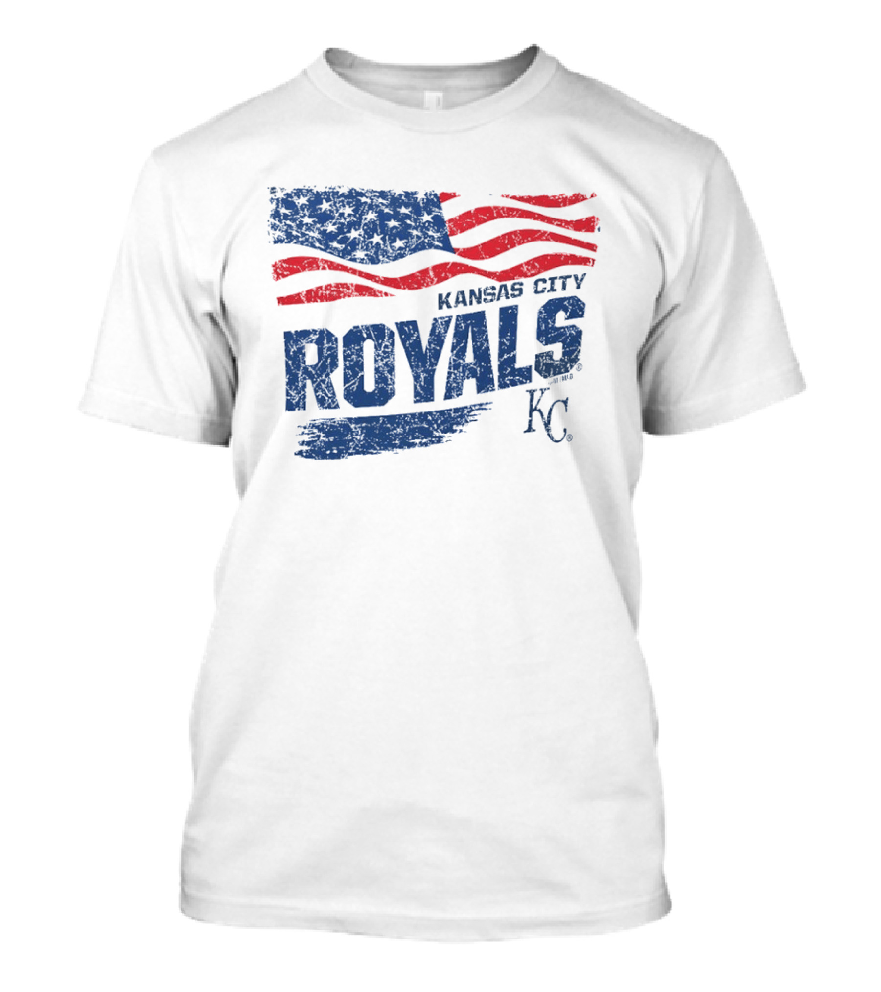 Kansas City Royals Waving American Flag 4th Of July Celebration KC T-Shirt