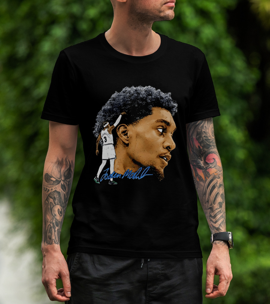 Anthony Edwards Minnesota Timberwolves Jordan McLaughlin Signature T-Shirt