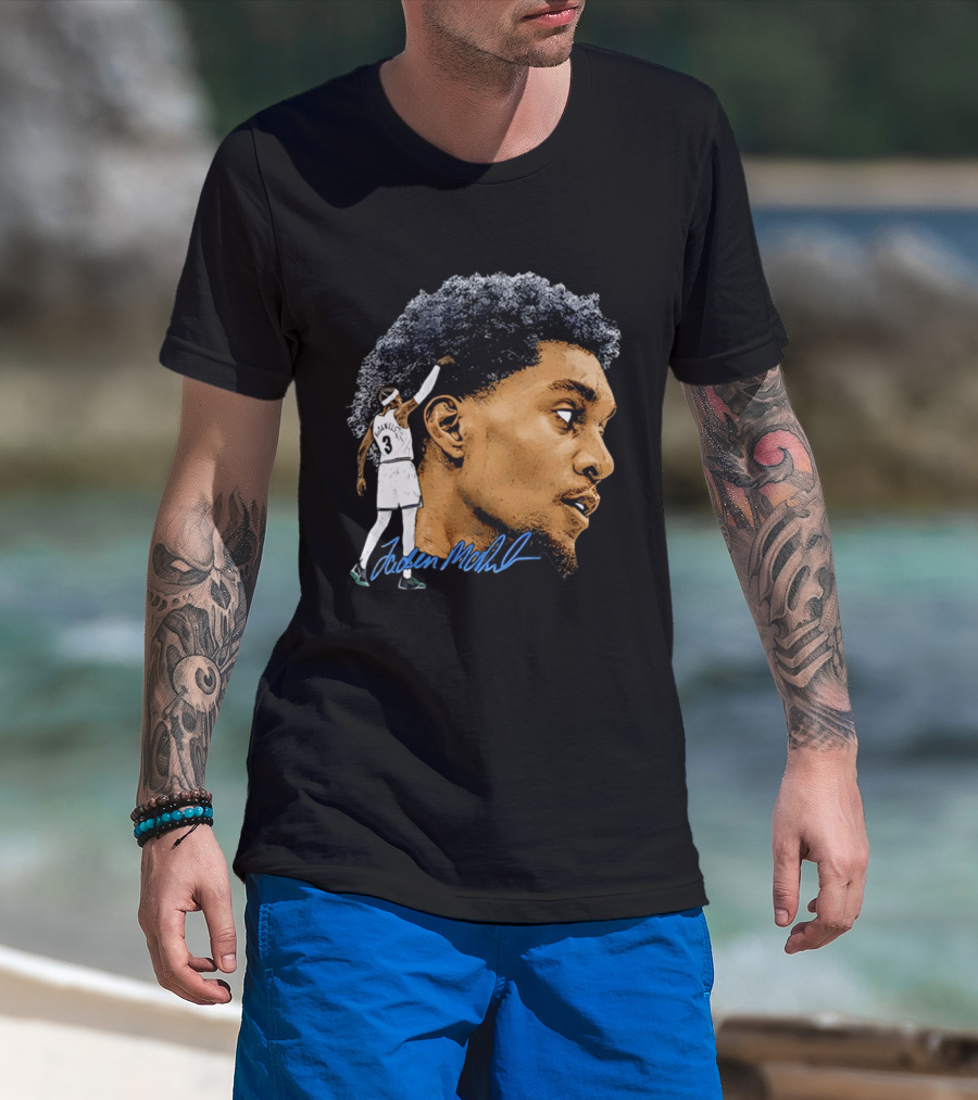 Anthony Edwards Minnesota Timberwolves Jordan McLaughlin Signature T-Shirt