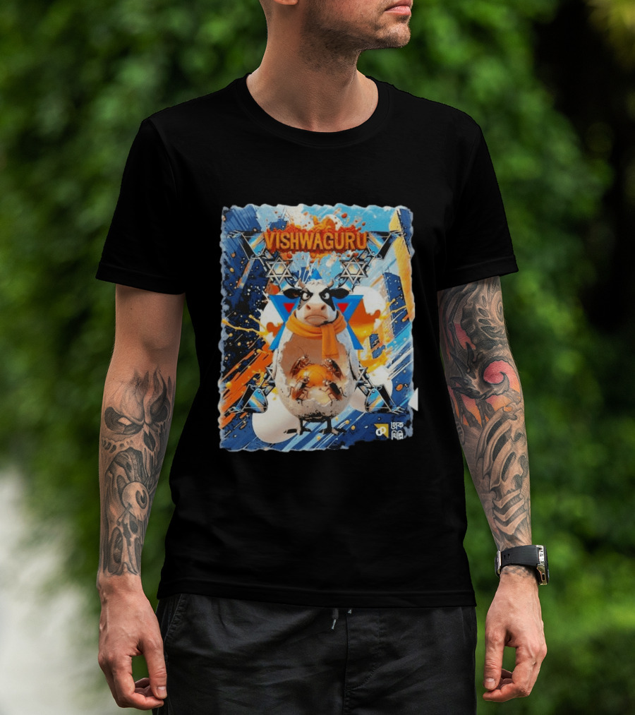 Vishwaguru Cow 2026 Stars Abstract T-Shirt