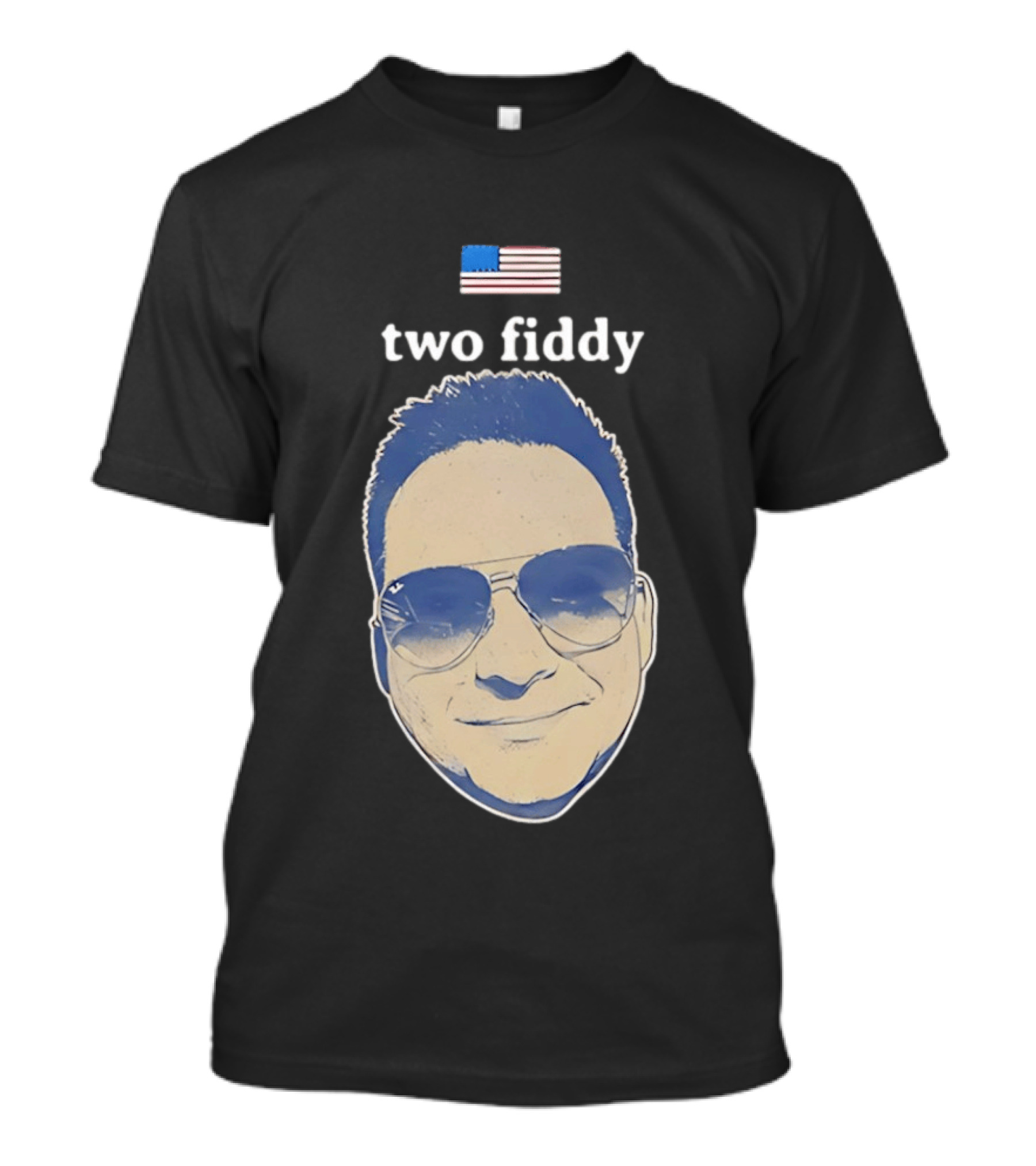 Two Fiddy Jeremy Robinson Face With Sunglasses American Flag T-Shirt