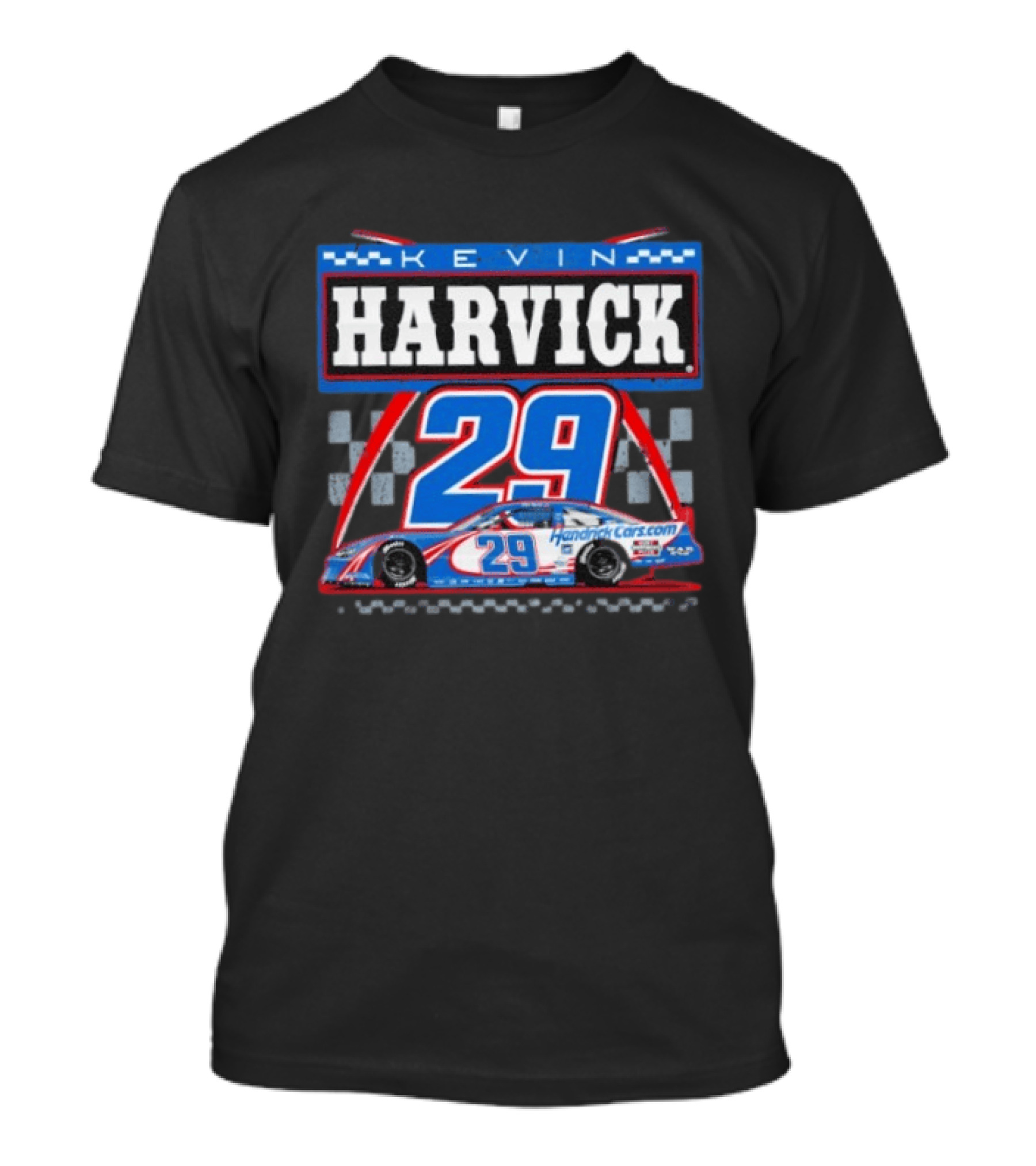 Kevin Harvick 29 Hendrick Cars NASCAR Racing Checkered Flag T-Shirt