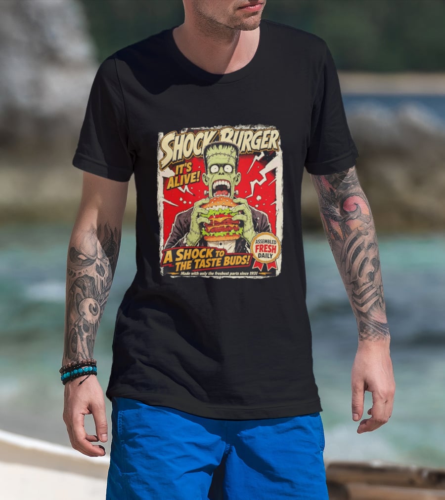 Shock Burger It's Alive Assembled Fresh Daily Since 1931 T-Shirt