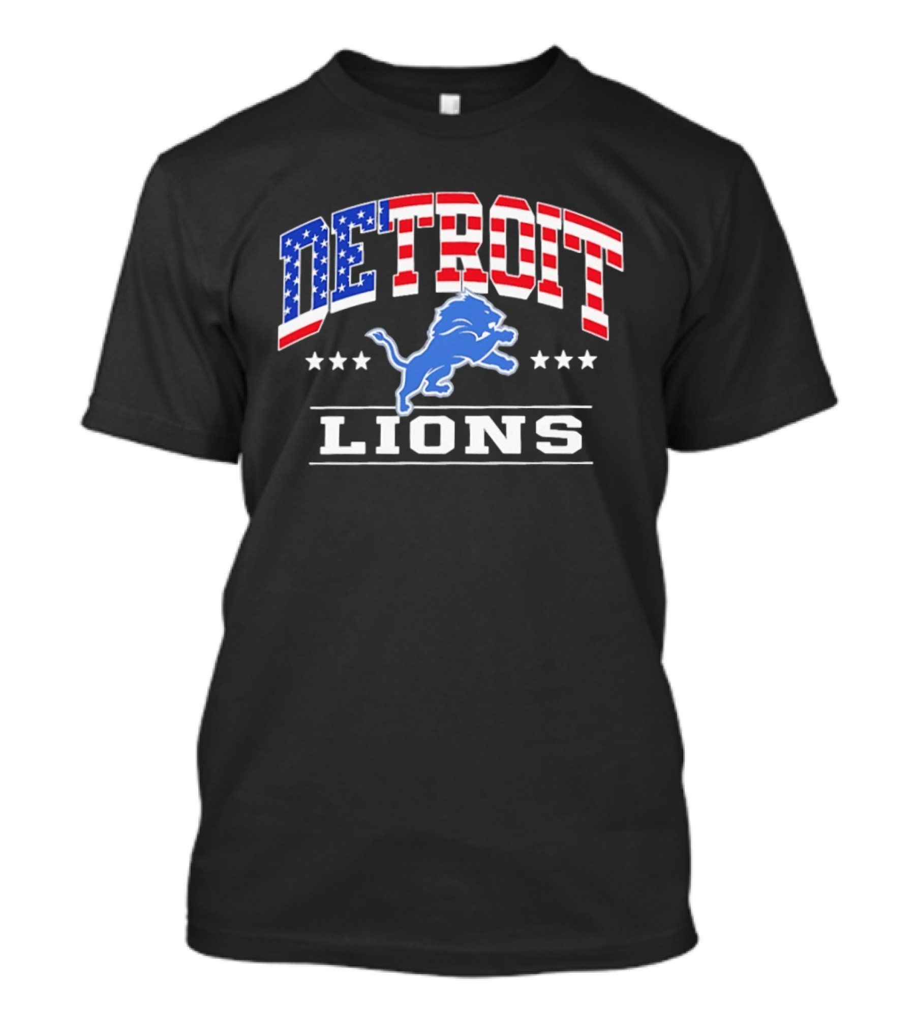 Detroit Lions 1776 2026 250 Years 4th Of July American Flag NFL Team Stars And Stripes T-Shirt