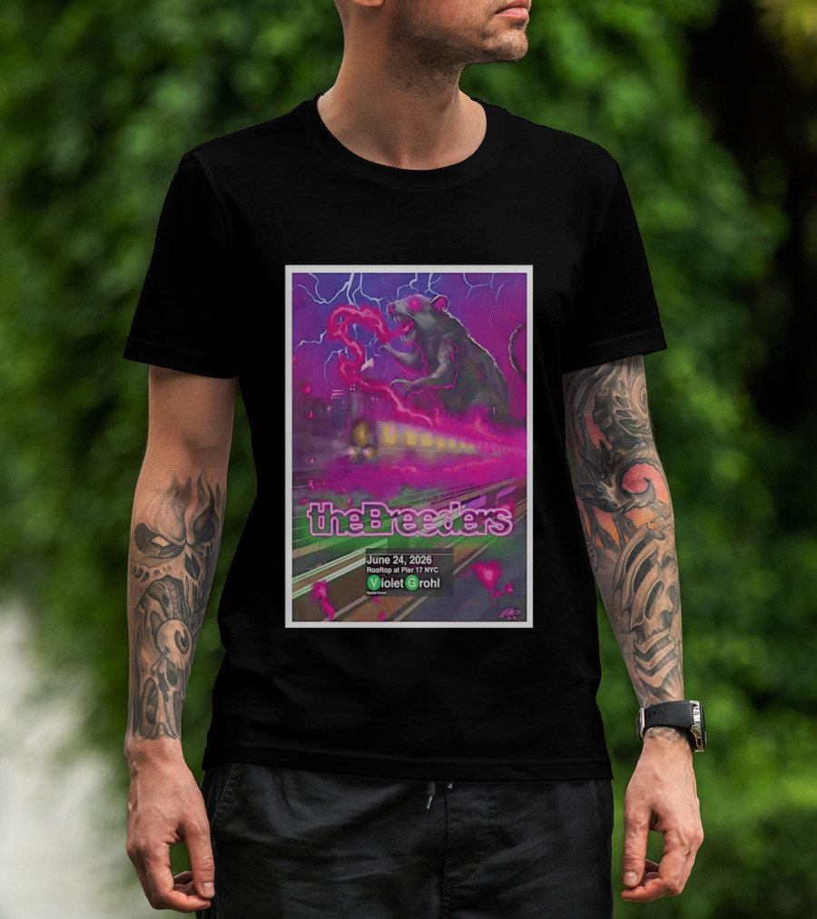 The Breeders Violet Grohl June 24 2026 Pier 17 NYC Rooftop Concert T-Shirt