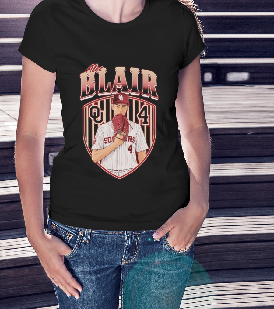 Oklahome Sooners Alec Blair Number 4 Baseball Player T-Shirt