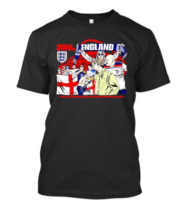 World In Motion England Football Fans Wembley Stadium England Supporters T-Shirt