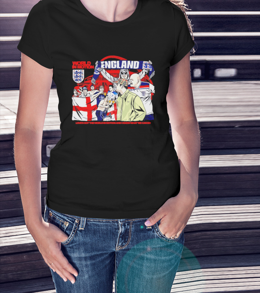 World In Motion England Football Fans Wembley Stadium England Supporters T-Shirt