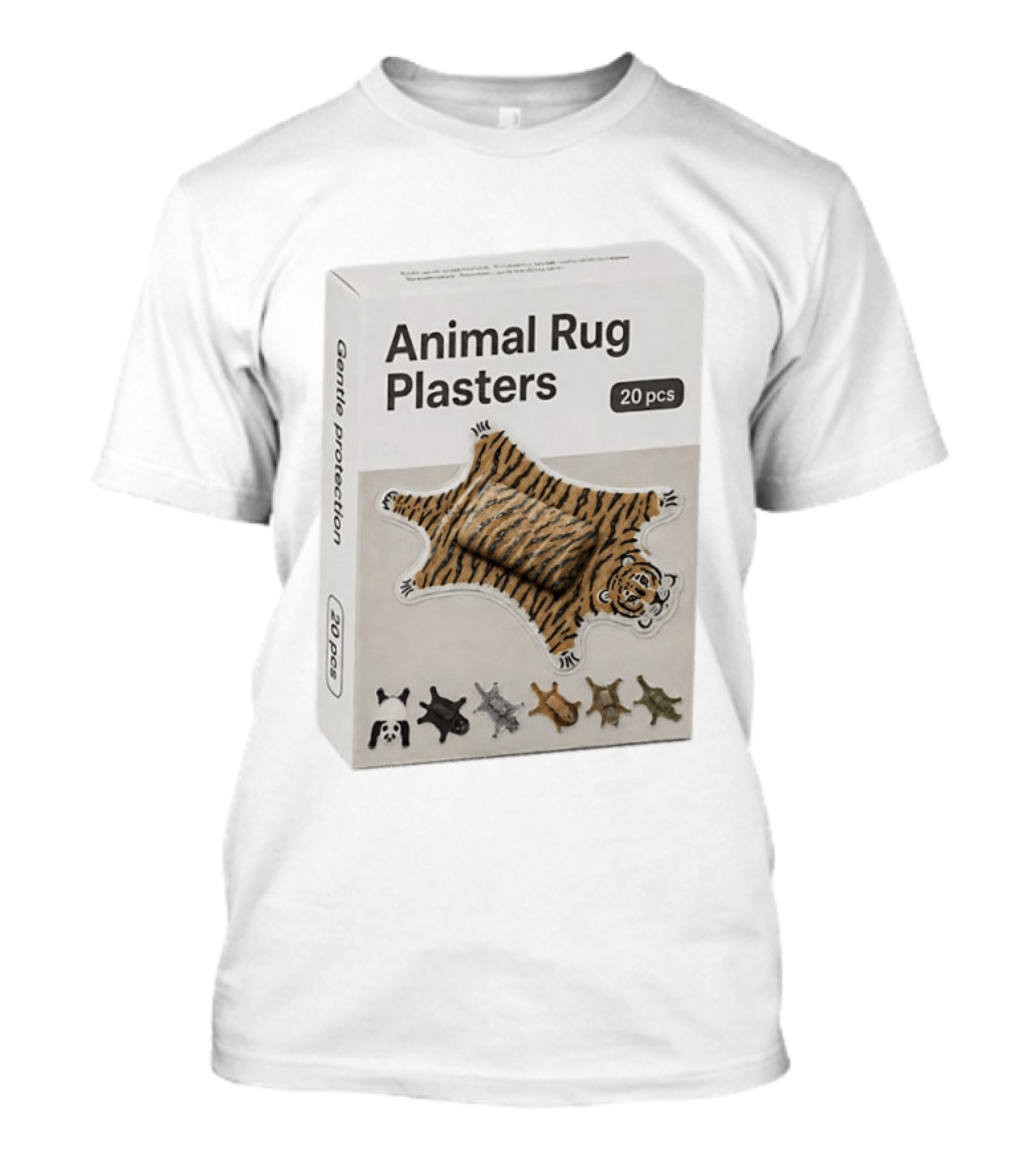Animal Rug Plasters 20pcs Gentle Protection Tiger Panda Bear T-Shirt