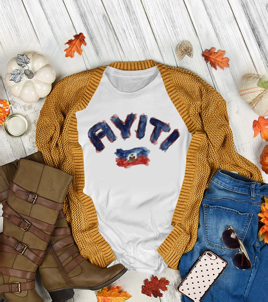 Ayiti Flag Haiti Pride Celebration with Haitian Flag T-Shirt