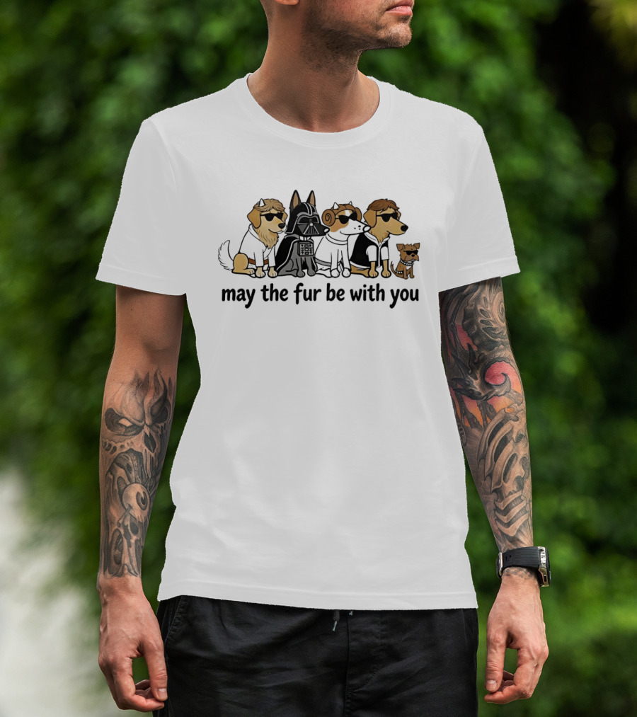 May The Fur Be With You DogGeek Star Wars Dogs T-Shirt