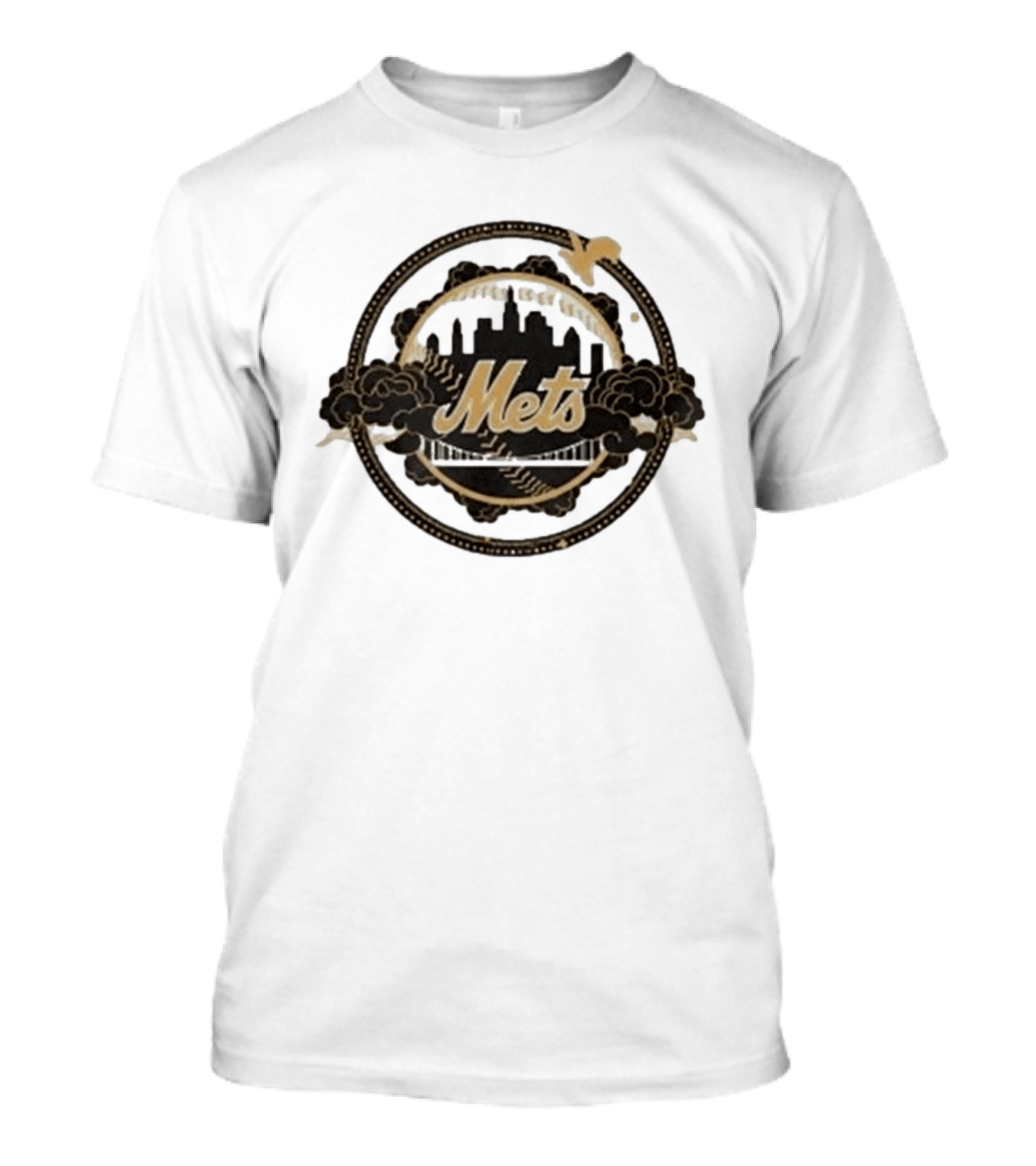 Mets Fourth Wing Night Skyline Baseball T-Shirt