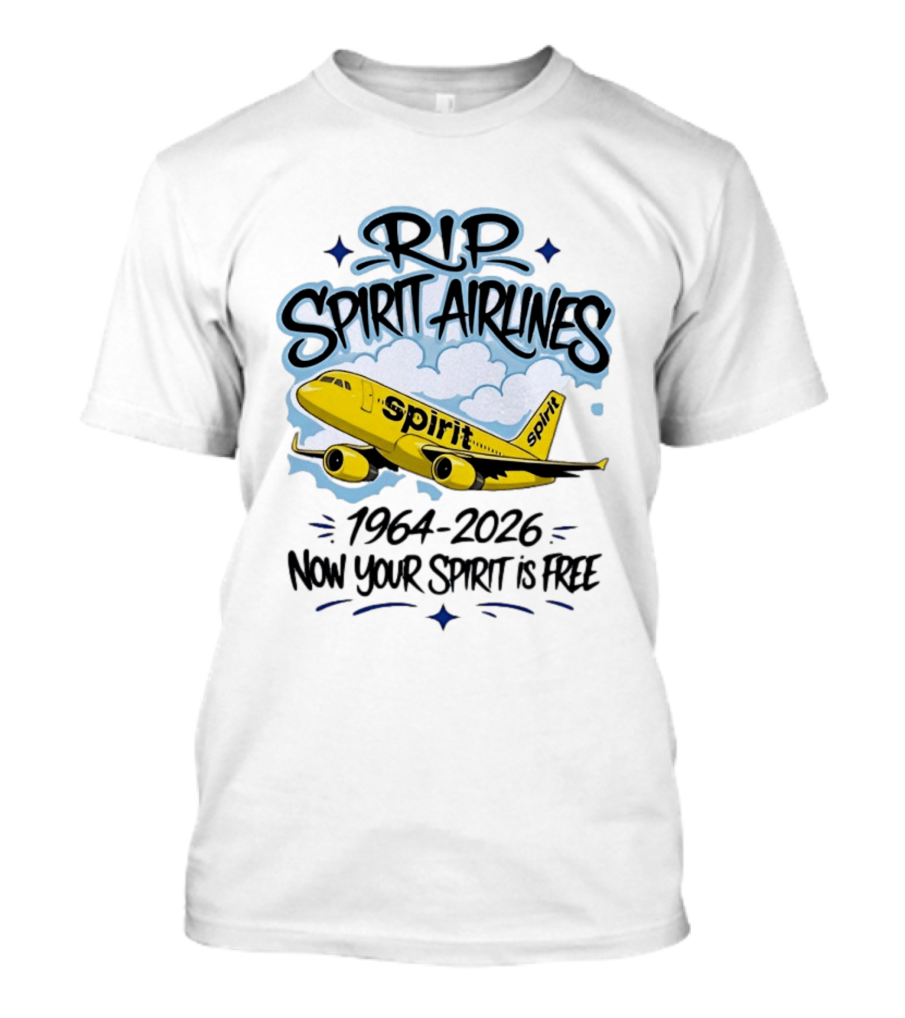 RIP Spirit Airlines 1964 2026 Now Your Spirit Is Free T-Shirt