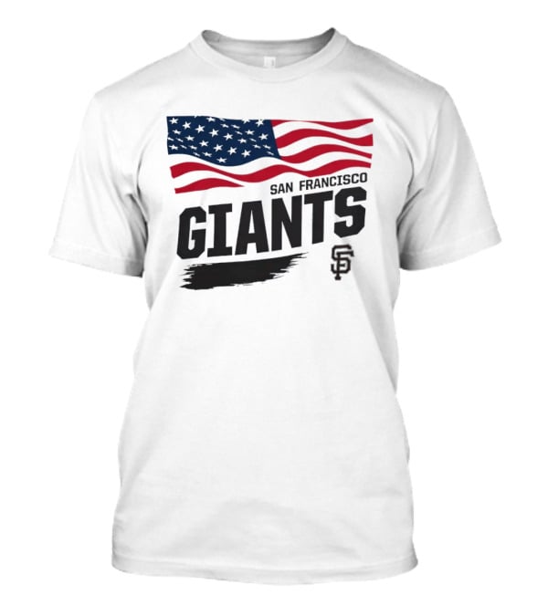 San Francisco Giants American Flag SF Baseball T-Shirt