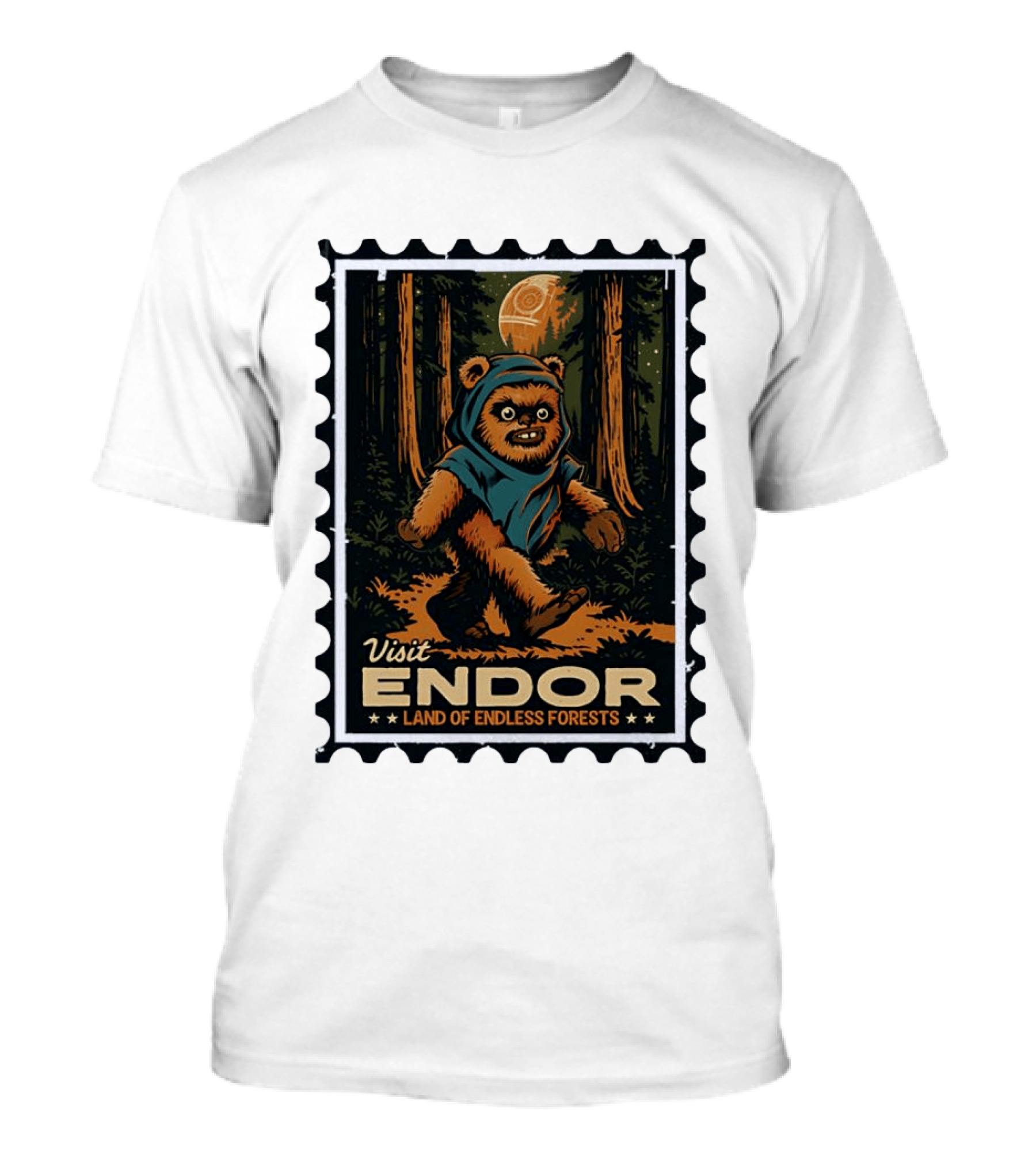 Visit Endor Land Of Endless Forests Ewok Moonlit Adventure T-Shirt
