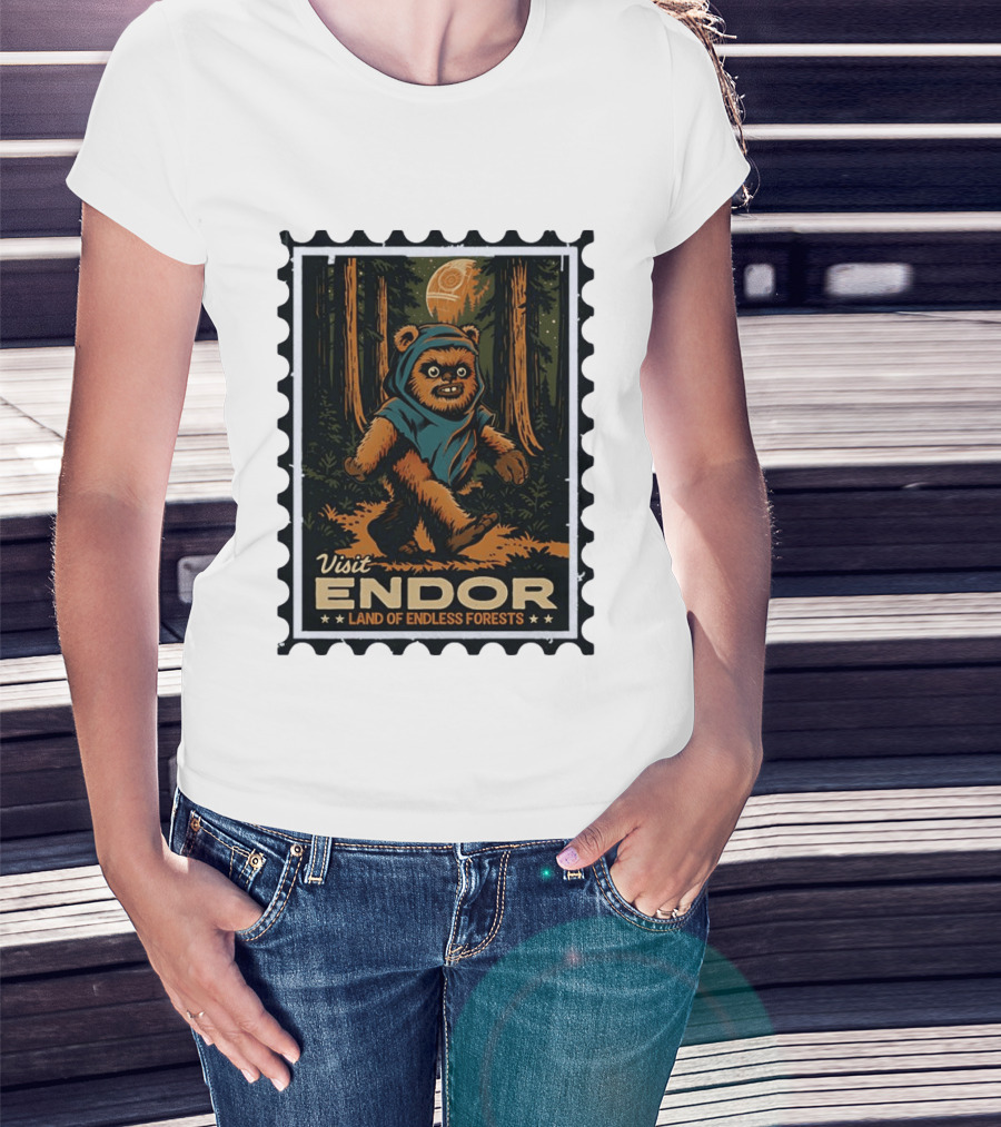 Visit Endor Land Of Endless Forests Ewok Moonlit Adventure T-Shirt