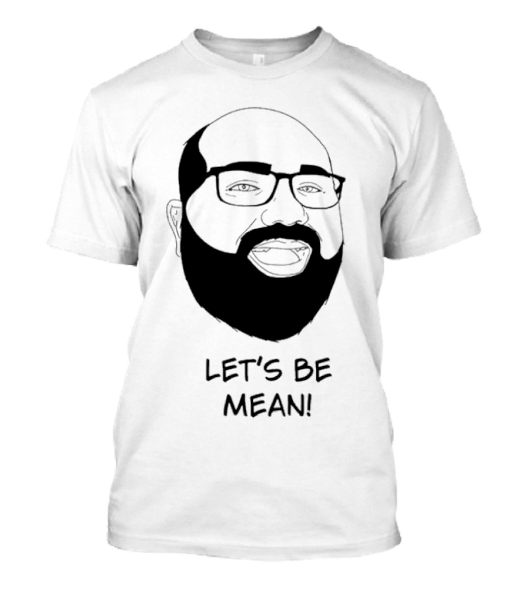 Vsauce Michael Stevens Let's Be Mean Text And Face T-Shirt