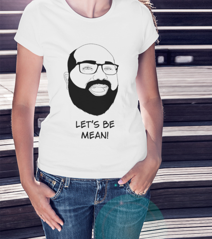 Vsauce Michael Stevens Let's Be Mean Text And Face T-Shirt