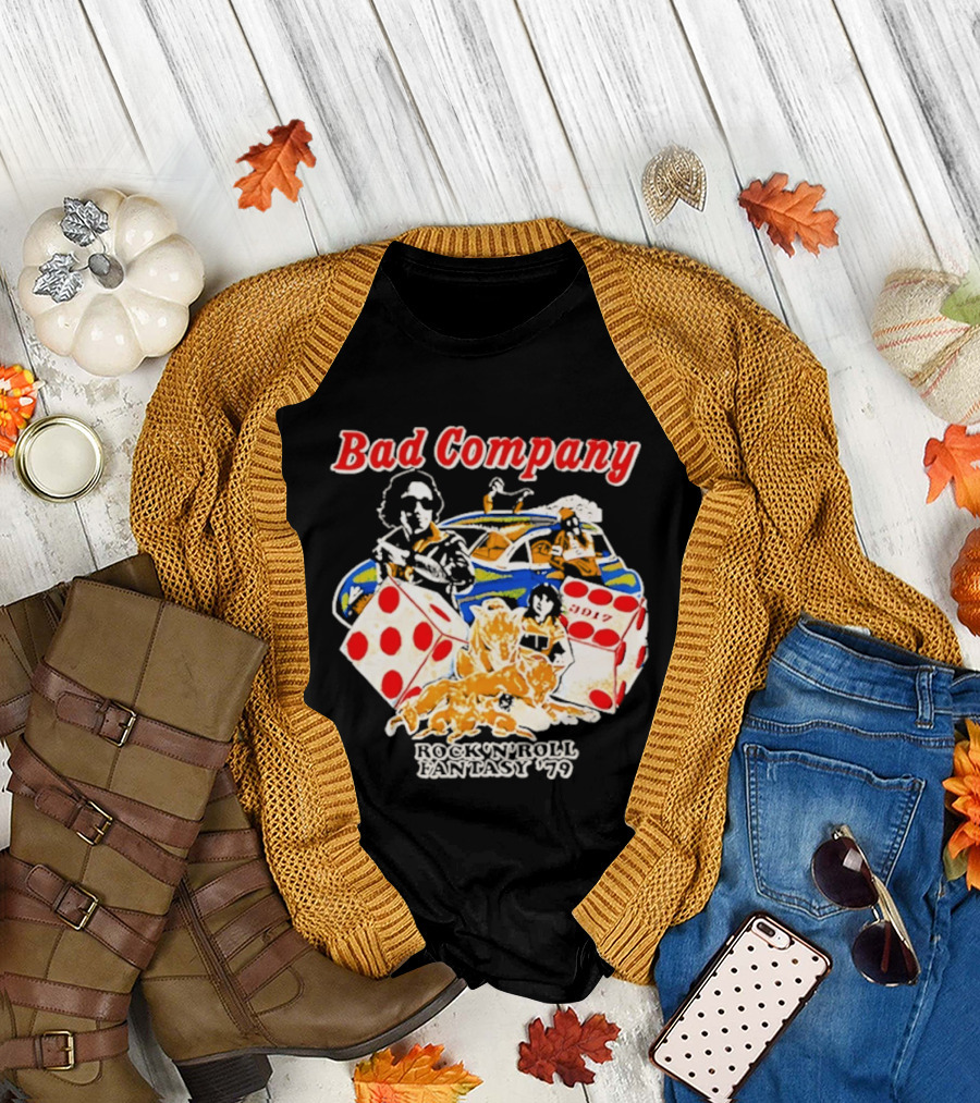 Bad Company Rock N Roll Fantasy '90 Dice and Muscle Car T-Shirt