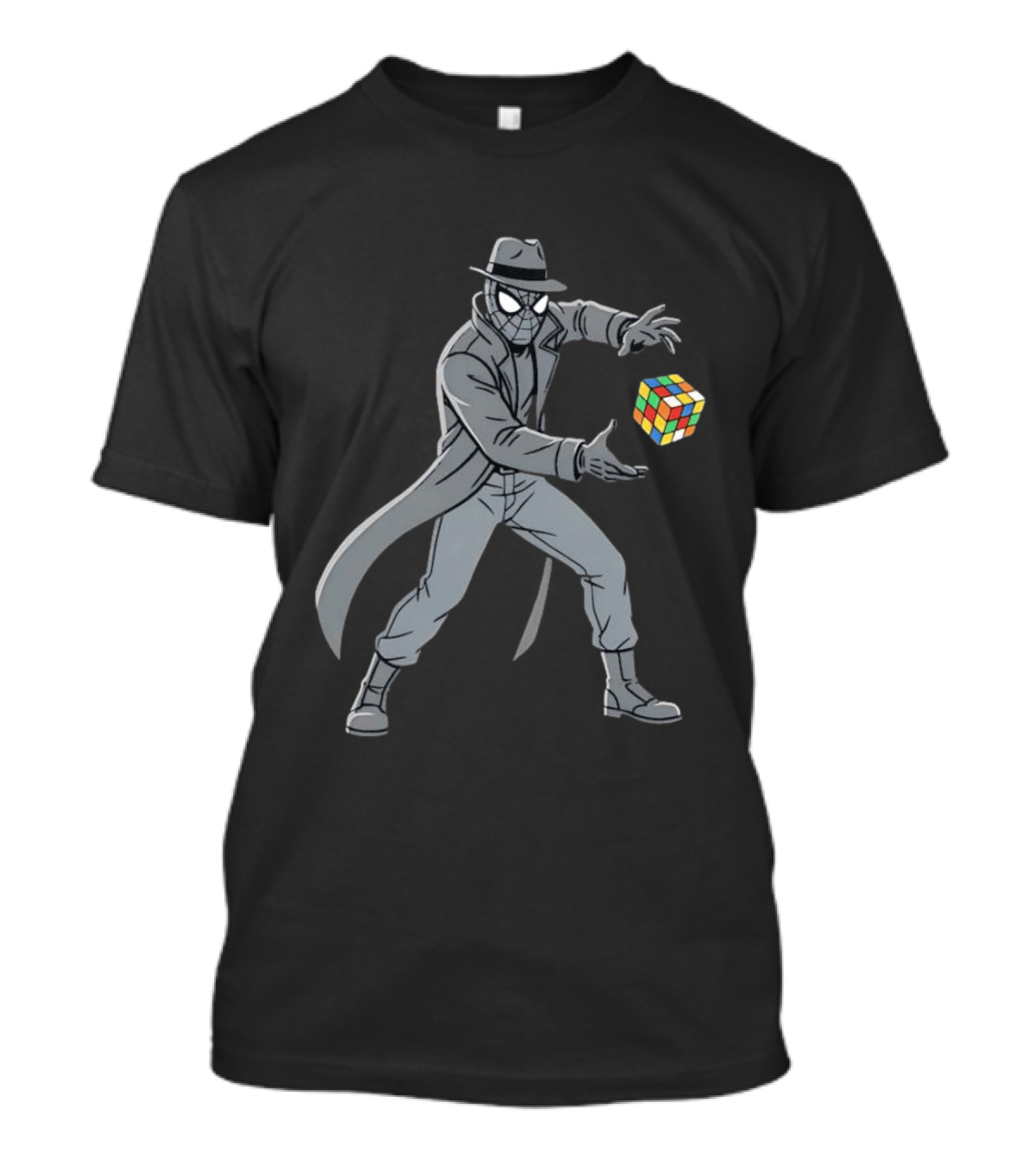 Spider Man Noir With Rubik's Cube Mastermind T-Shirt