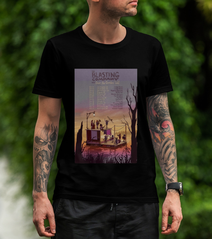 The Blasting Company Plays Over The Garden Wall Tour Dates 2026 Concert Locations T-Shirt