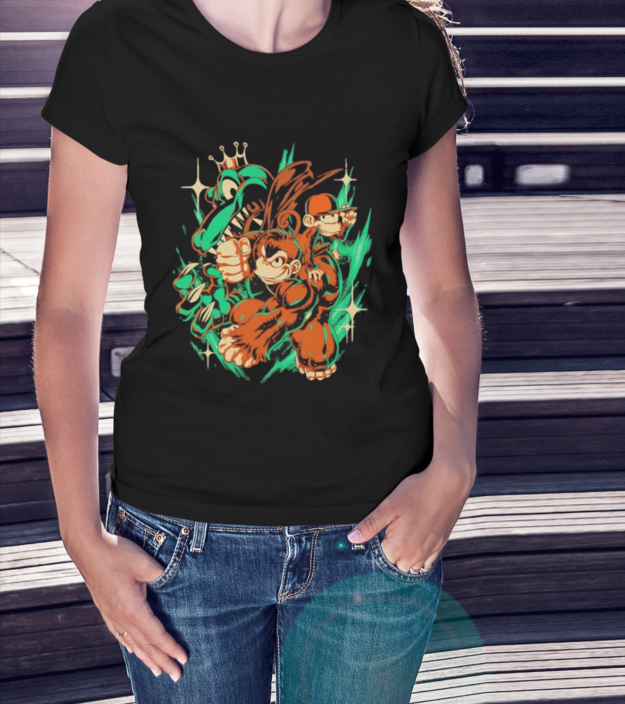 Donkey Kong Country Powerful Punch Dynamic Adventure T-Shirt